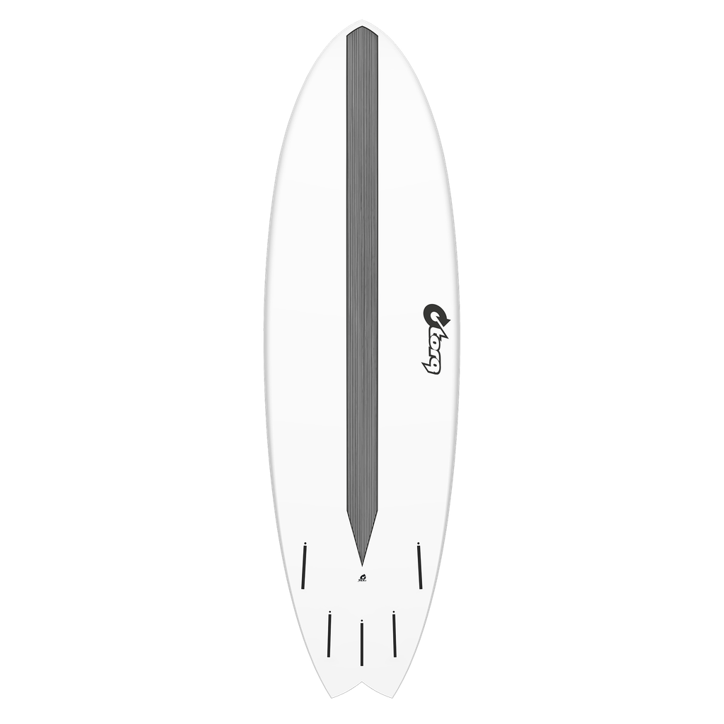 torq TET 5´11 - Fish - White + Carbon Strip 