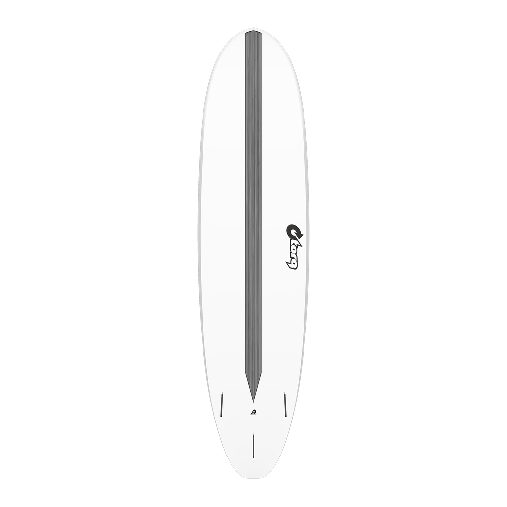 torq TET 7´4 - Funboard V+ - White + Carbon Strip 