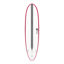 torq TET 7´4 - Funboard V+ - White + Carbon Strip + Red Rails