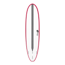 torq TET 7´8 - Funboard V+ - White + Carbon Strip + Red Rails