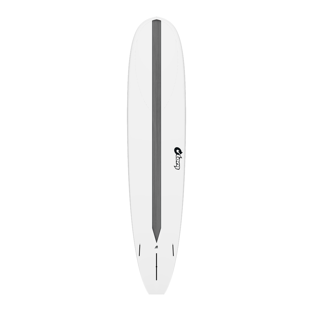 torq TET 9´1 - Longboard - White + Carbon Strip 