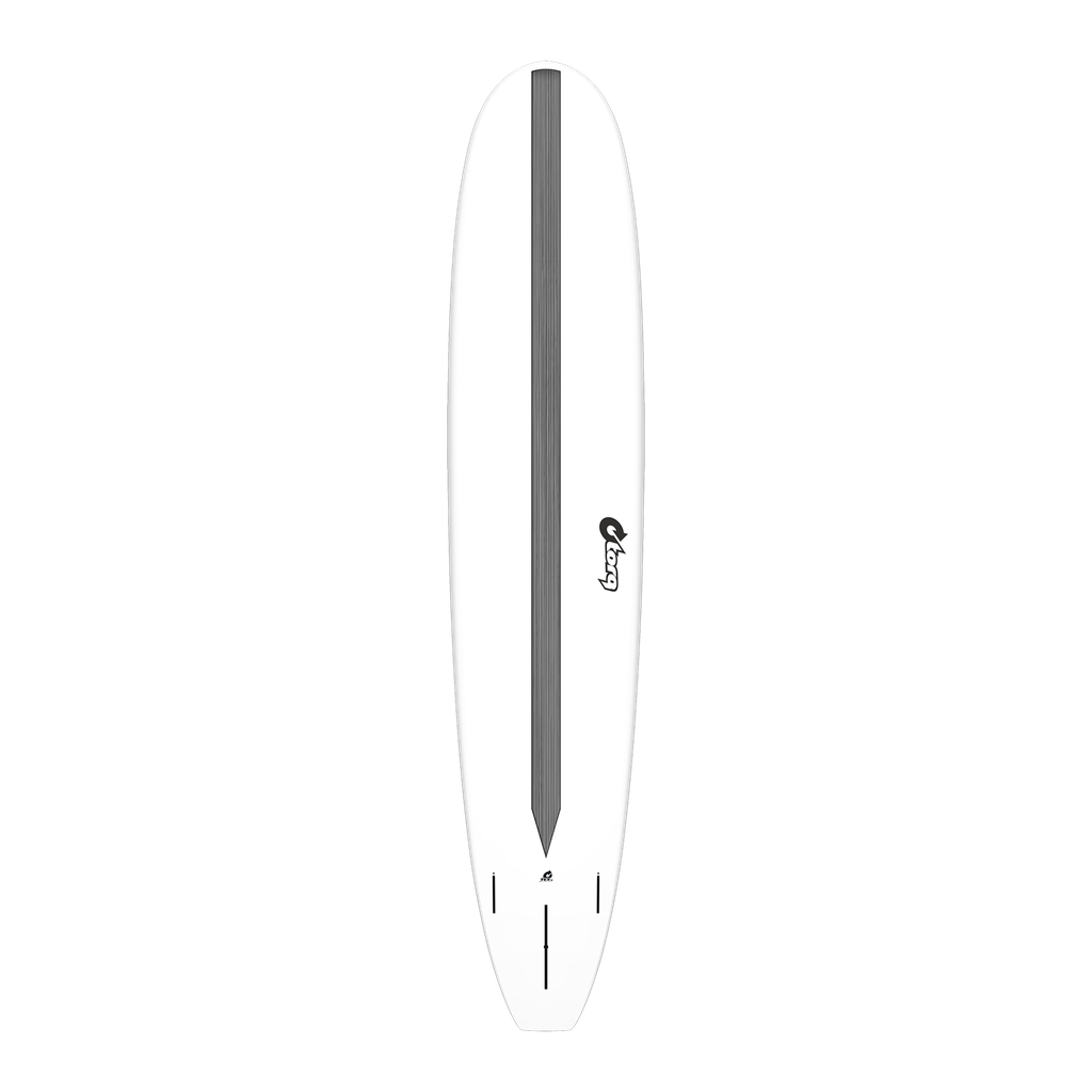 torq TET 9´6 - Longboard - White + Carbon Strip 