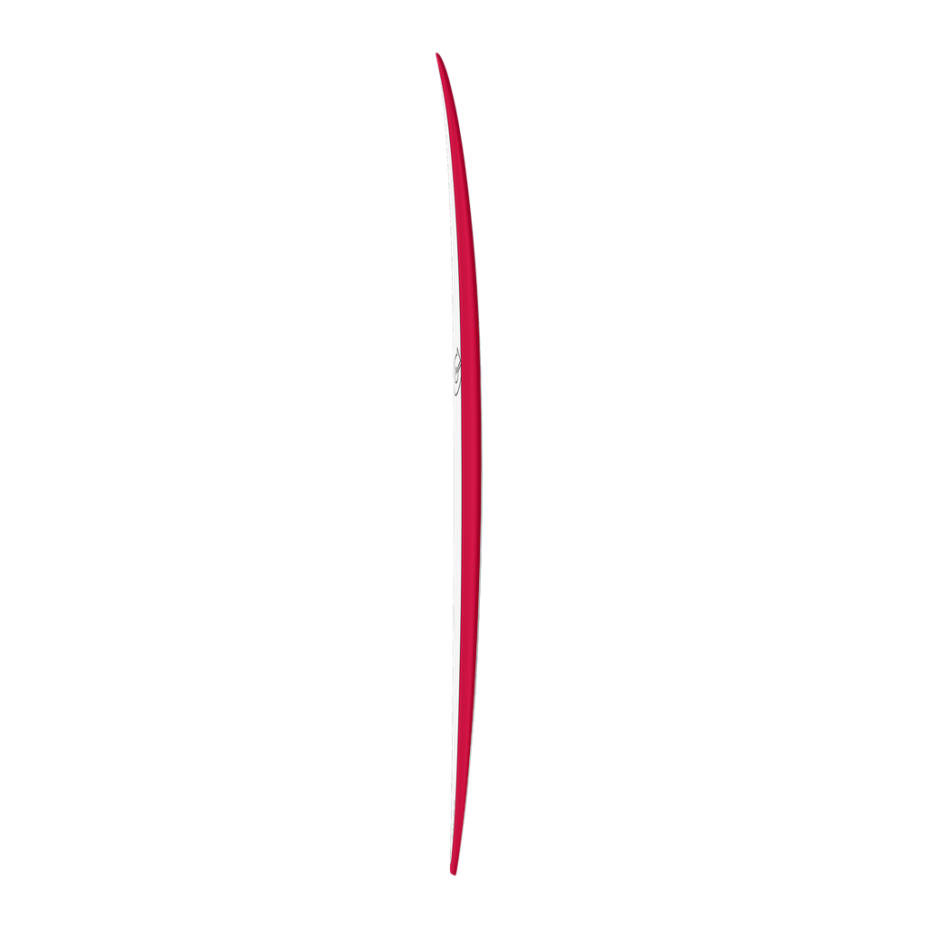 torq TET 7´8 - Funboard V+ - White + Carbon Strip + Red Rails