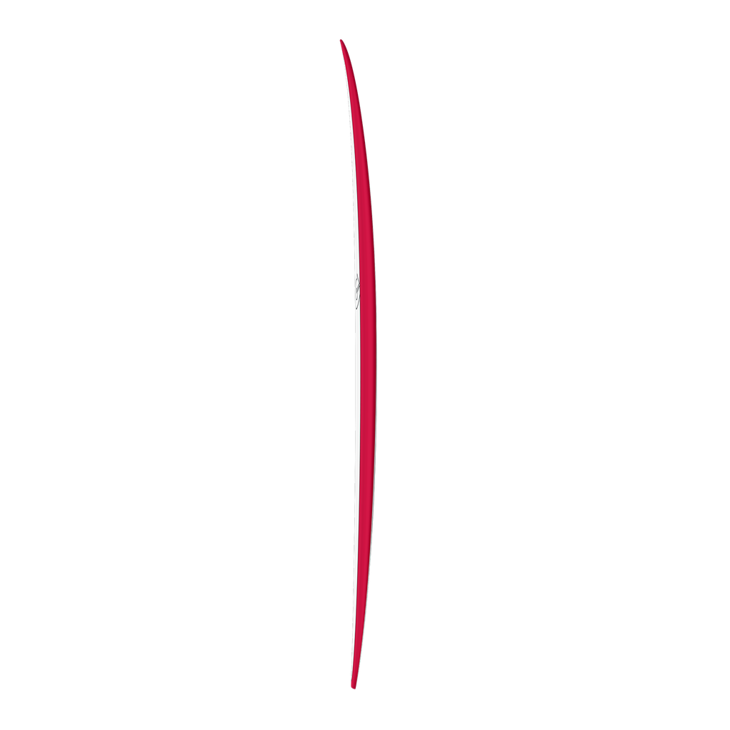 torq TET 8´2 - Funboard V+ - White + Carbon Strip + Red Rails
