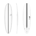 torq TET 7´4 - Funboard V+ - White + Carbon Strip 