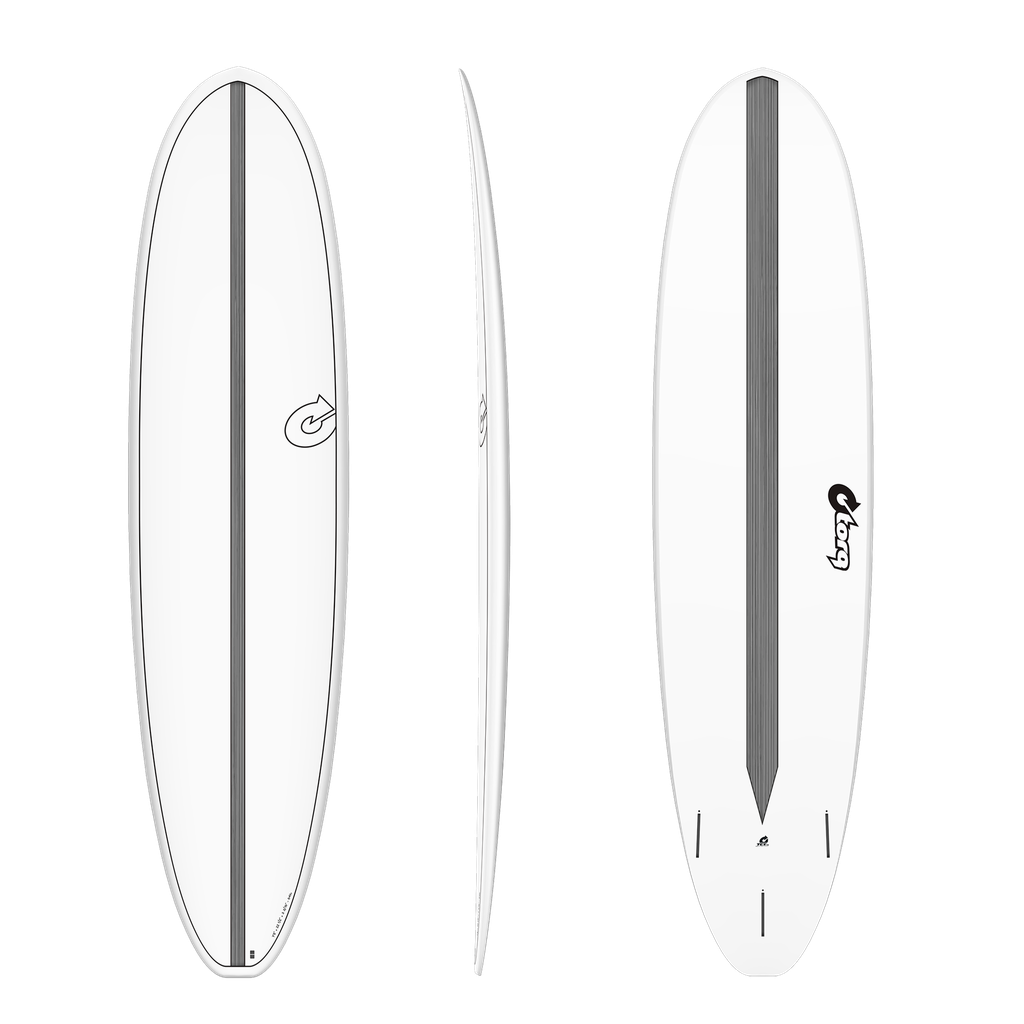 torq TET 7´8 - Funboard V+ - White + Carbon Strip 