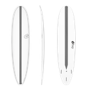 torq TET 8´0 - Longboard - White + Carbon Strip 