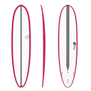 torq TET 8´2 - Funboard V+ - White + Carbon Strip + Red Rails