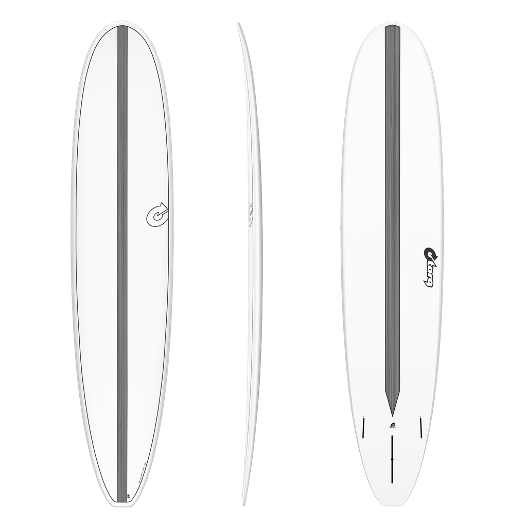 torq TET 9´0 - Longboard - White + Carbon Strip 