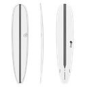 torq TET 9´1 - Longboard - White + Carbon Strip 