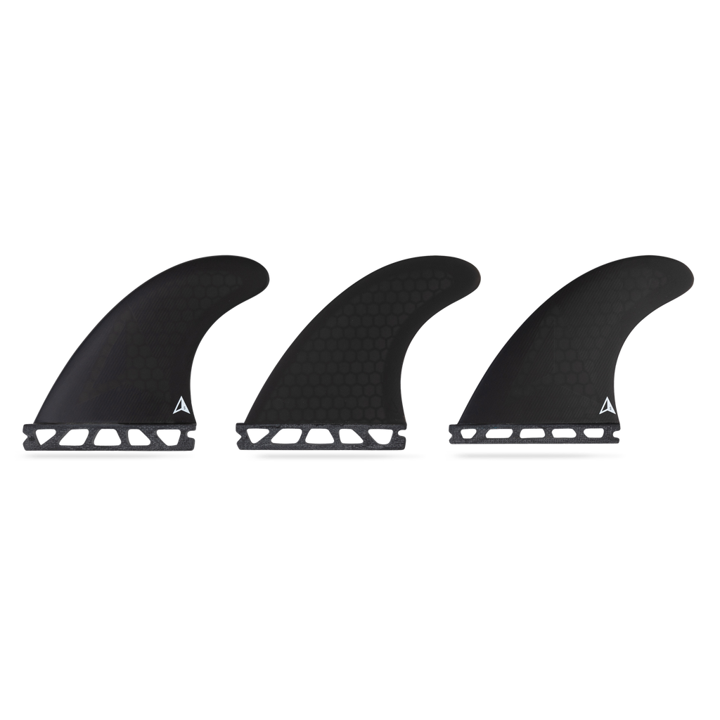 ROAM - All Round Thruster Fin Set  Single Tab - Black - Size S