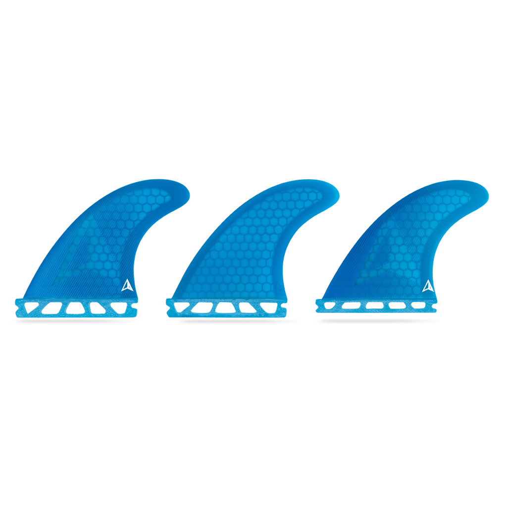 ROAM - All Round Thruster Fin Set  Single Tab - Blue - Size S