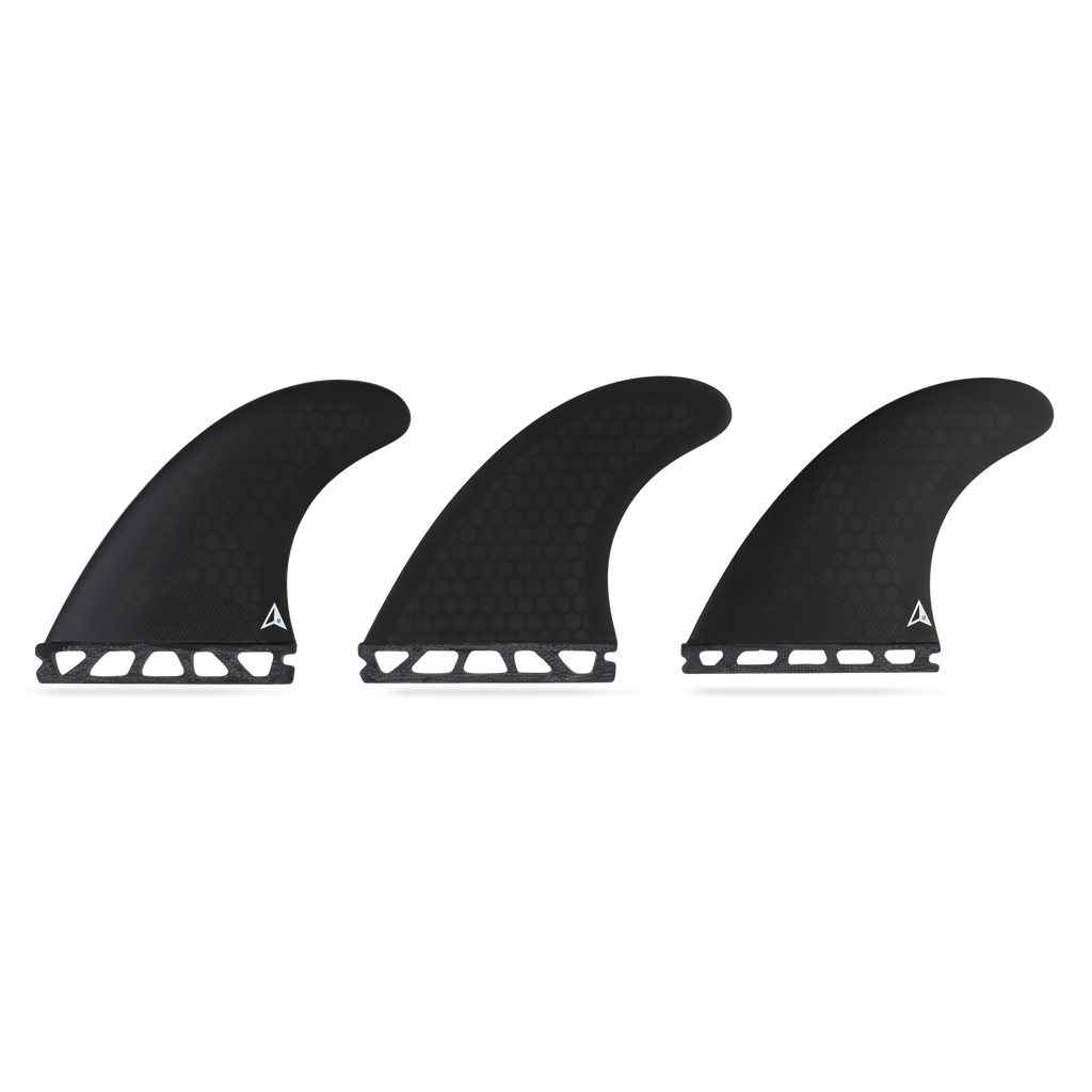 ROAM - All Round Thruster Fin Set  Single Tab - Black - Size M