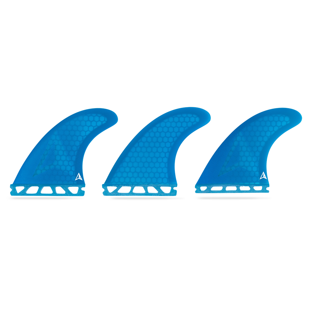 ROAM - All Round Thruster Fin Set  Single Tab - Blue - Size M