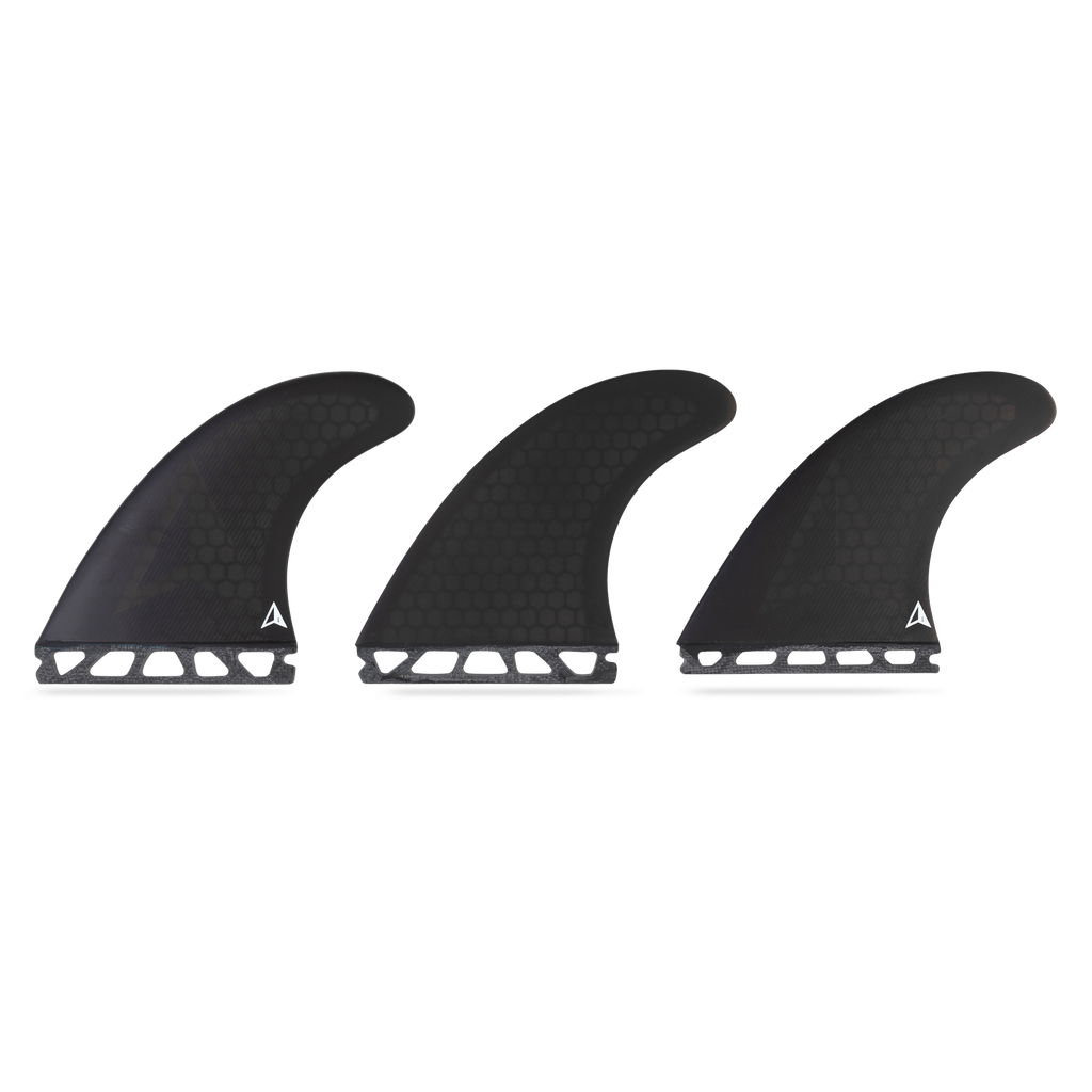 ROAM - All Round Thruster Fin Set  Single Tab - Black - Size L