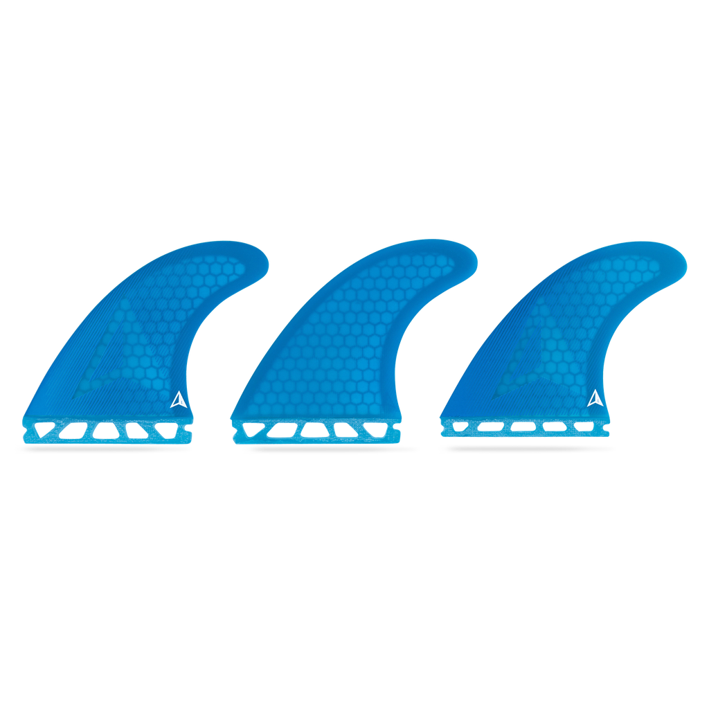 ROAM - All Round Thruster Fin Set  Single Tab - Blue - Size L