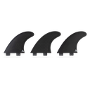 ROAM - All Round Thruster Fin Set  Dual Tab - Black - Size S