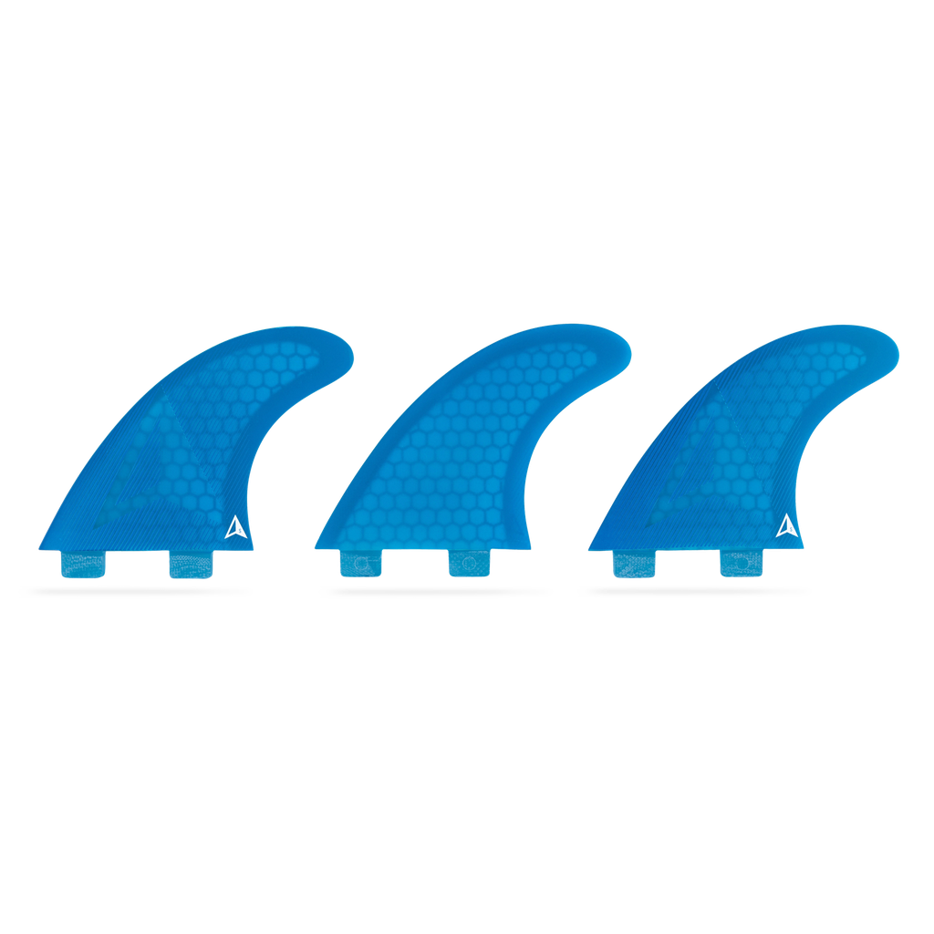 ROAM - All Round Thruster Fin Set  Dual Tab - Blue - Size S