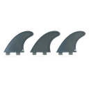 ROAM - All Round Thruster Fin Set  Dual Tab - Smoke - Size S