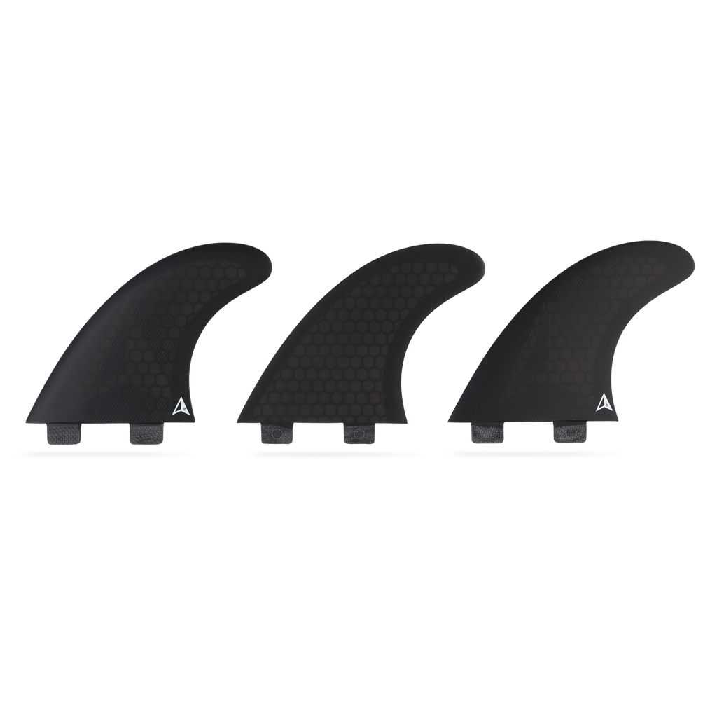 ROAM - All Round Thruster Fin Set  Dual Tab - Black - Size M