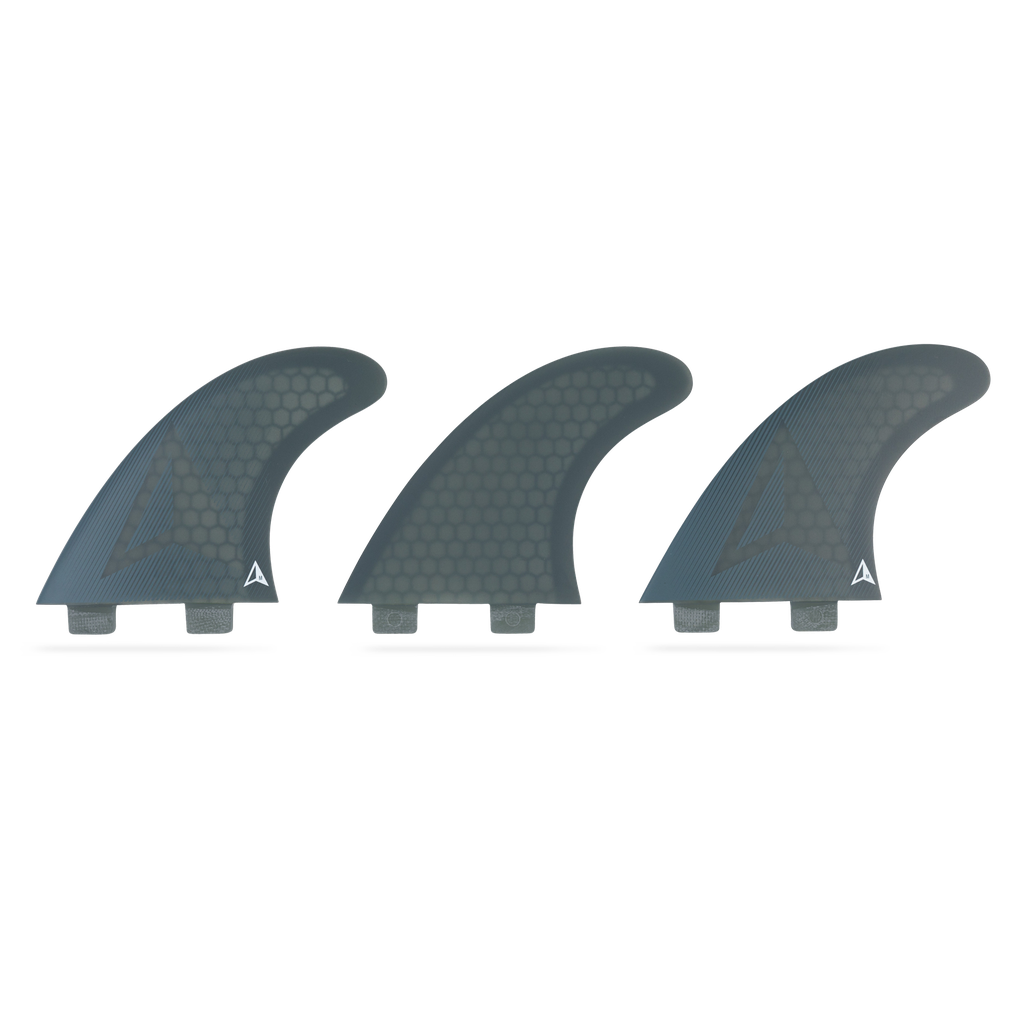 ROAM - All Round Thruster Fin Set  Dual Tab - Smoke - Size M