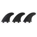 ROAM - All Round Thruster Fin Set  Dual Tab - Black - Size L