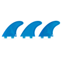 ROAM - All Round Thruster Fin Set  Dual Tab - Blue - Size L