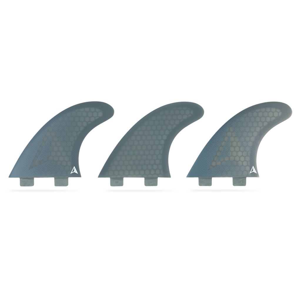 ROAM - All Round Thruster Fin Set  Dual Tab - Smoke - Size L