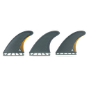 ROAM - Performanced Thruster Fin Set  Single Tab - Smoke - Size M