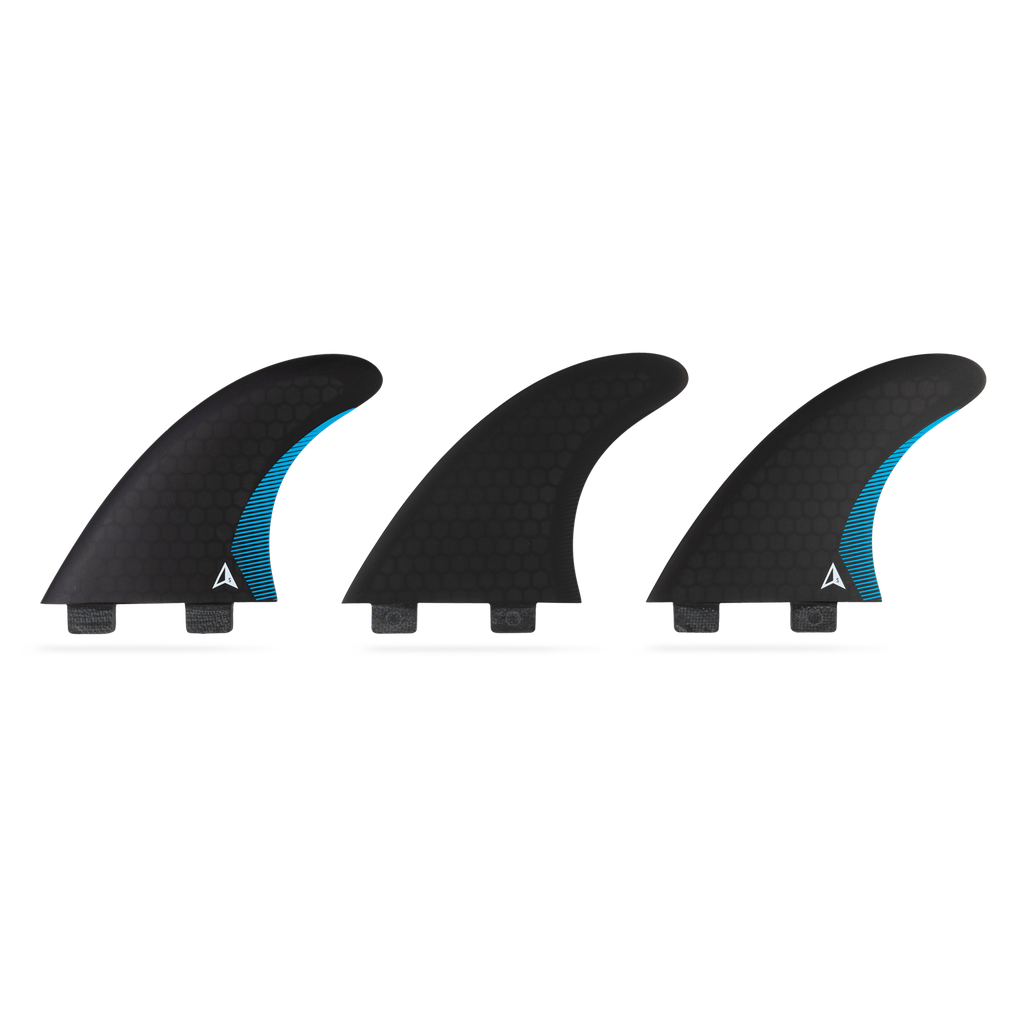 ROAM - Performanced Thruster Fin Set  Dual Tab - Black - Size S