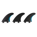 ROAM - Performanced Thruster Fin Set  Dual Tab - Black - Size S