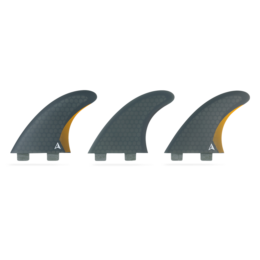 ROAM - Performanced Thruster Fin Set  Dual Tab - Smoke - Size S