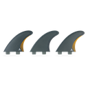 ROAM - Performanced Thruster Fin Set  Dual Tab - Smoke - Size S