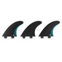 ROAM - Performanced Thruster Fin Set  Dual Tab - Black - Size M