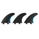 ROAM - Performanced Thruster Fin Set  Dual Tab - Black - Size L