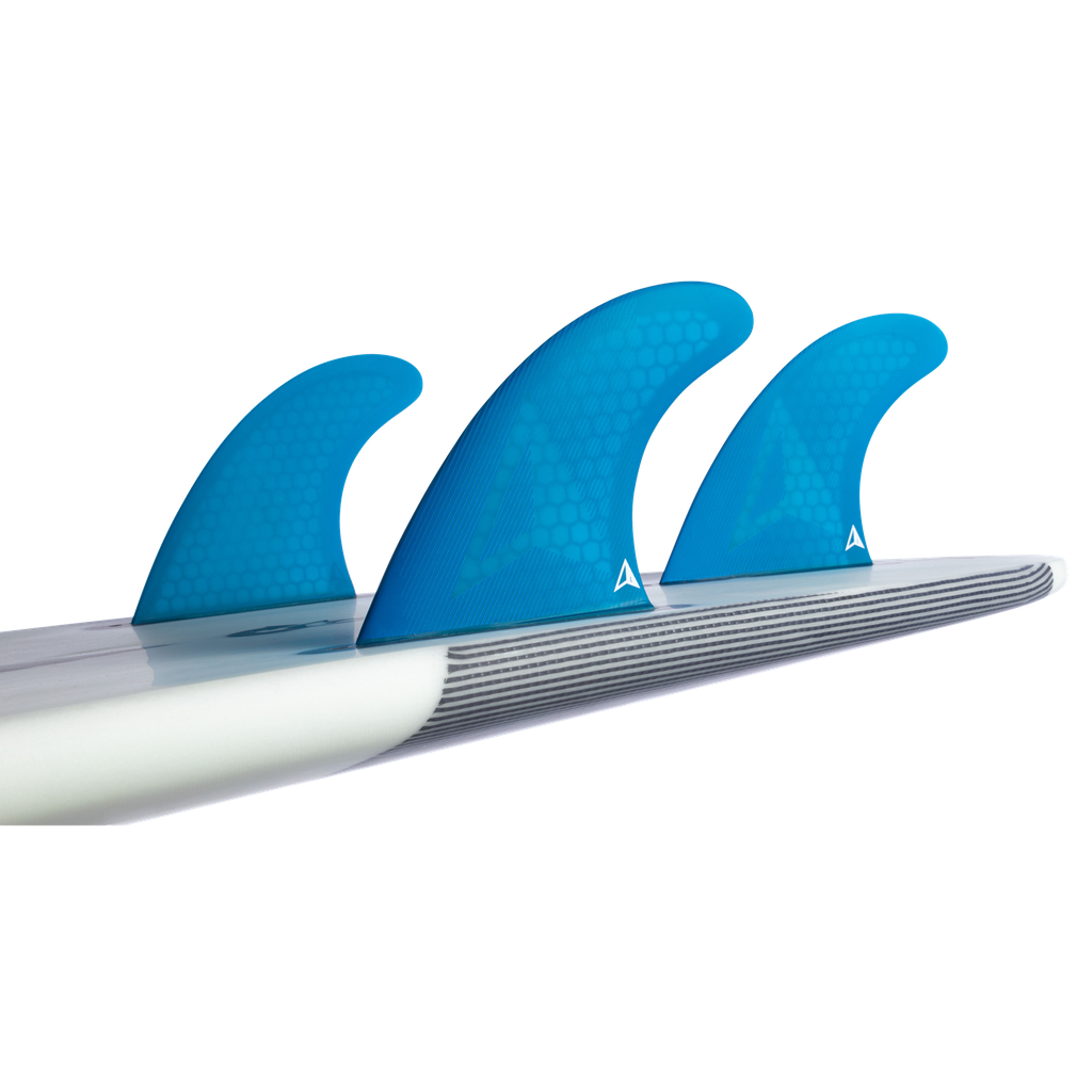 ROAM - All Round Thruster Fin Set  Single Tab - Blue - Size L