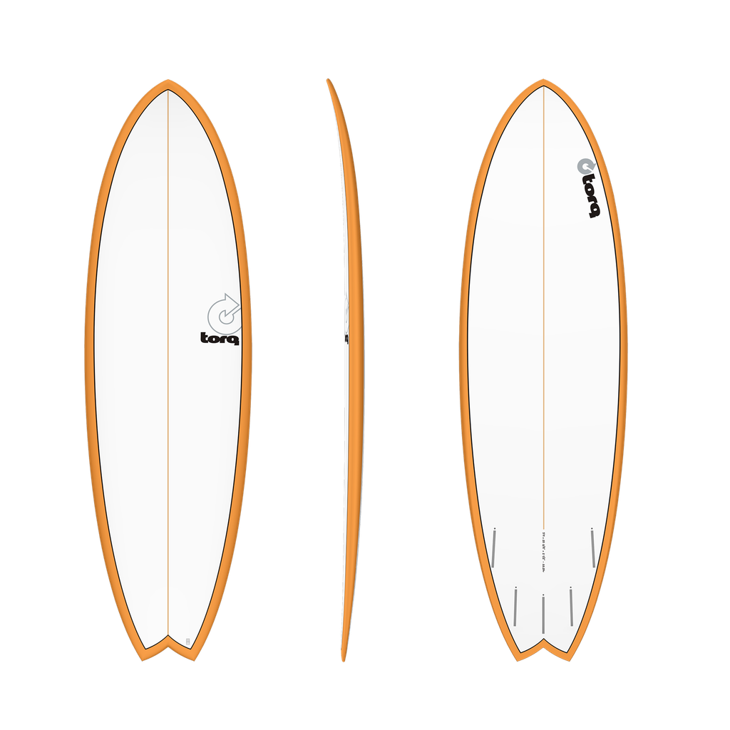 torq TET 5´11 - Fish - Orange Rails + Pinline 