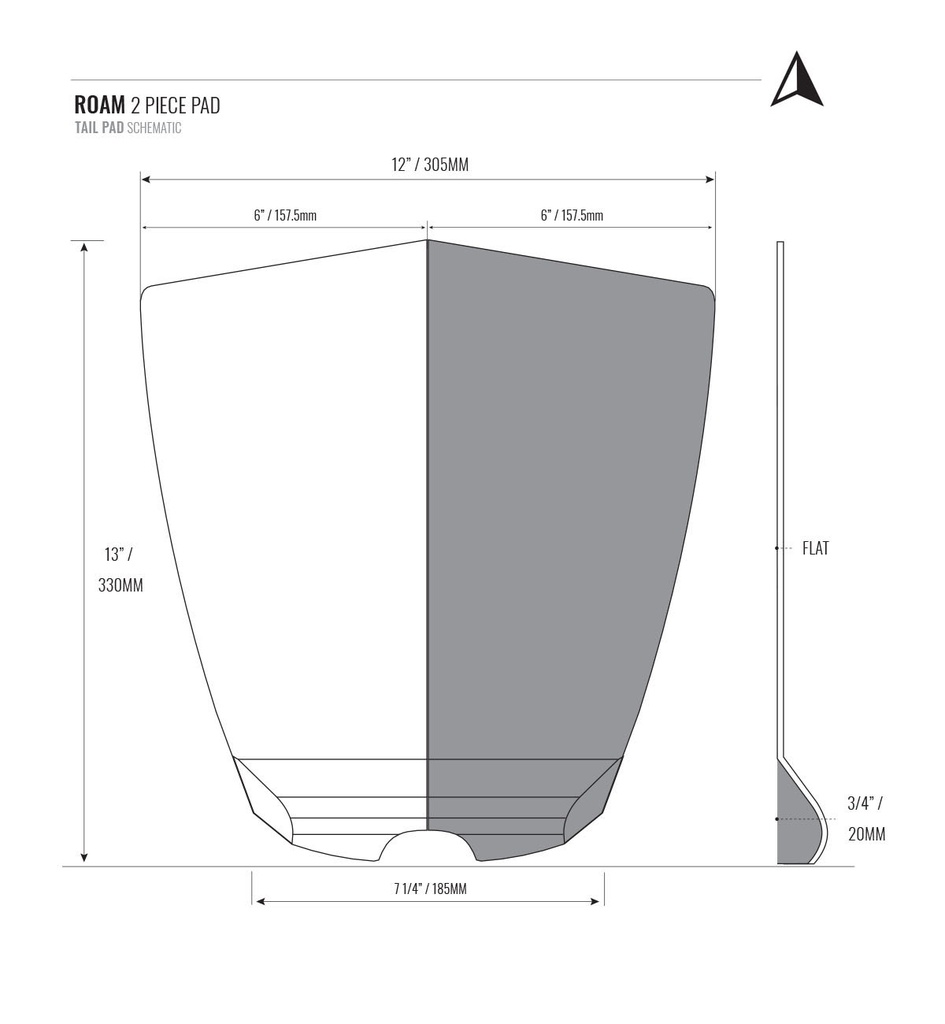 ROAM - 2 Piece Traction Pad - Gray