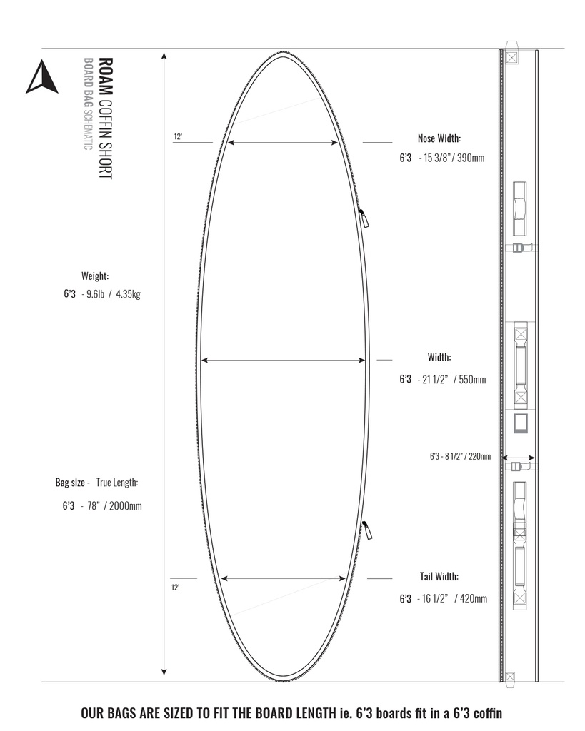 ROAM - 6'3 Coffin Boardbag