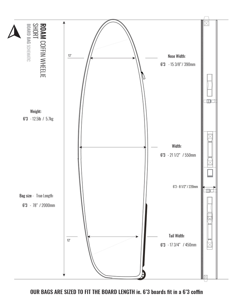 ROAM - 6'3 Coffin Wheelie Short