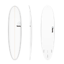 torq TET 7´4 - Funboard V+ - White + Pinline 