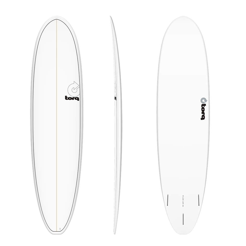 torq TET 7´8 - Funboard V+ - White + Pinline 