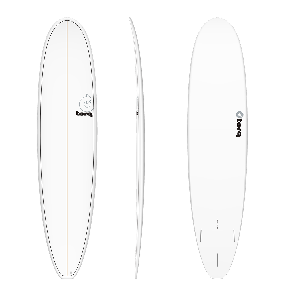 torq TET 8´0 - Longboard - White + Pinline 