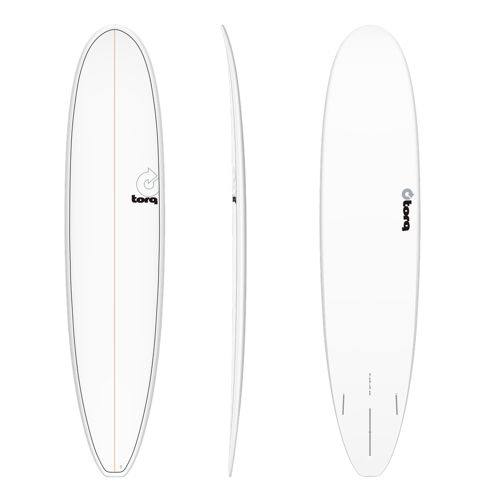 torq TET 8´6 - Longboard - White + Pinline 