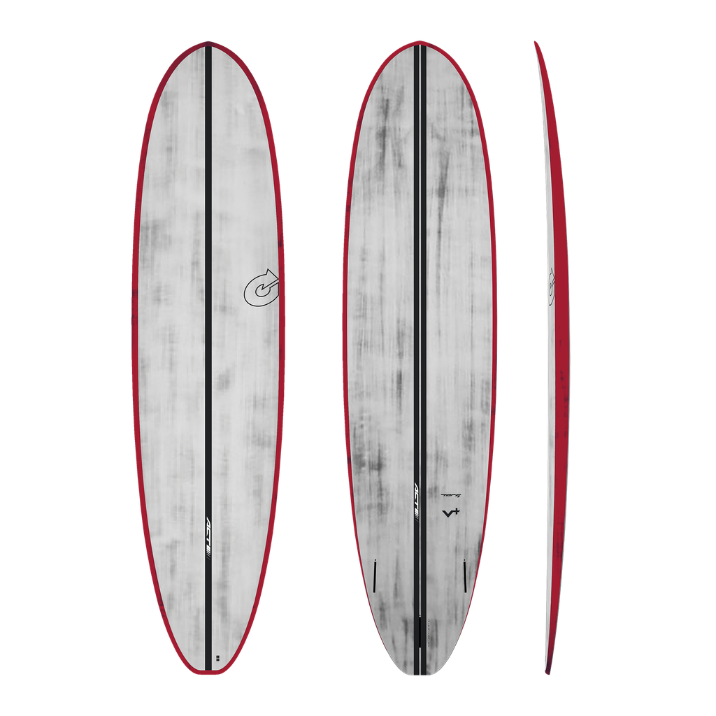 torq ACT 7´8 - V+ - Brushed Gray + Red Rails