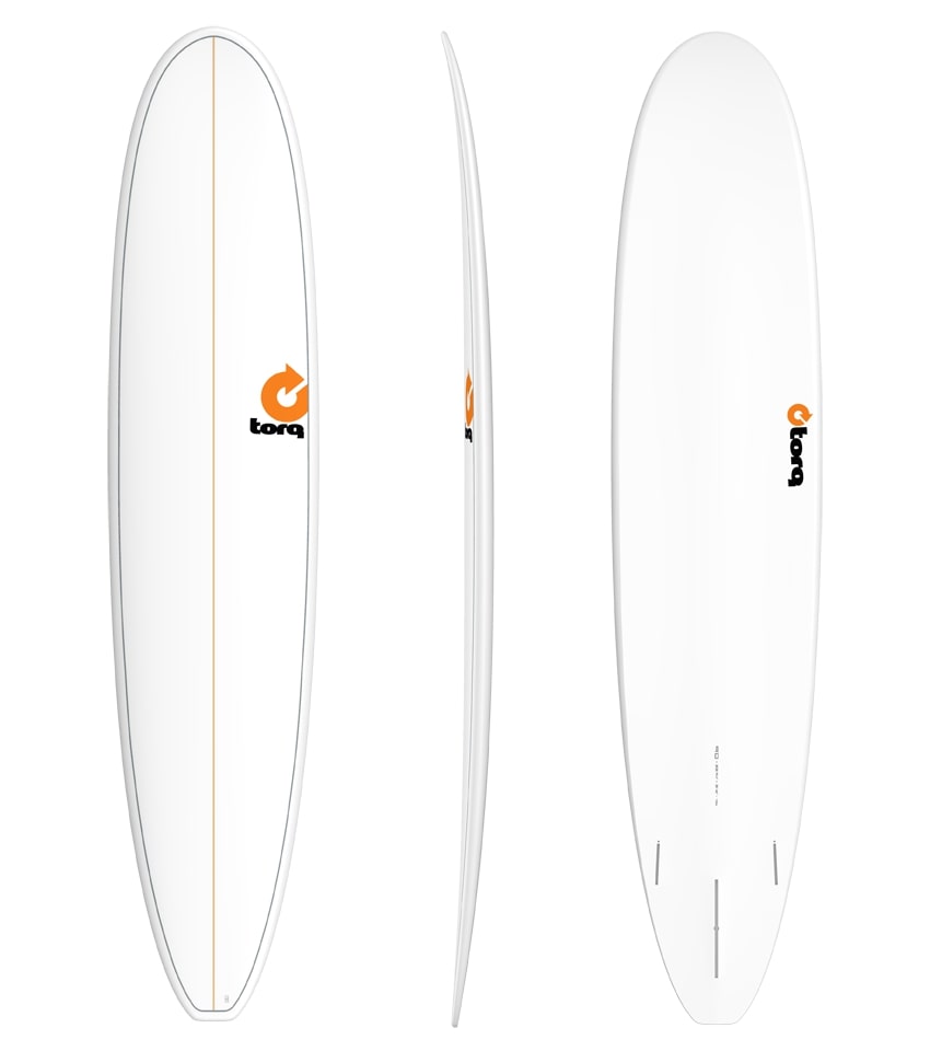 Torq Longboard 9'0 - White Pinline