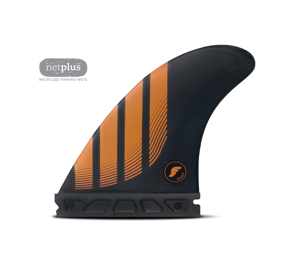 P6 Thruster - Alpha Series Carbon/Orange (MFG) - With Plastic Fin Key Included