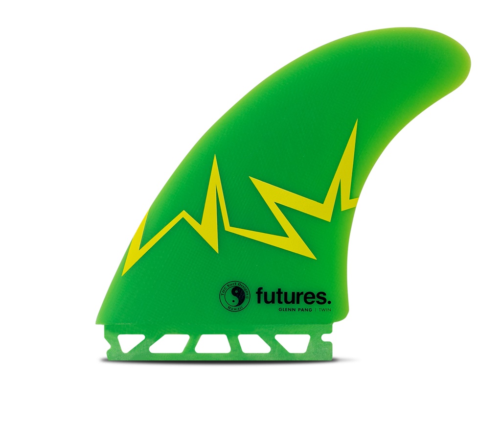 Futures - Glenn Pang Twin + 1 - Fiberglass - Green/Yellow