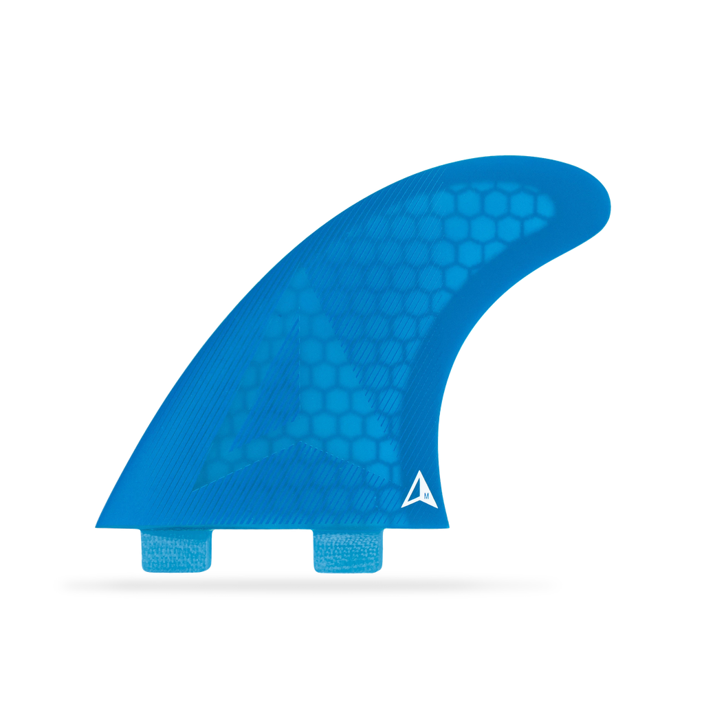 ROAM - All Round Thruster Fin Set  Dual Tab - Blue - Size M