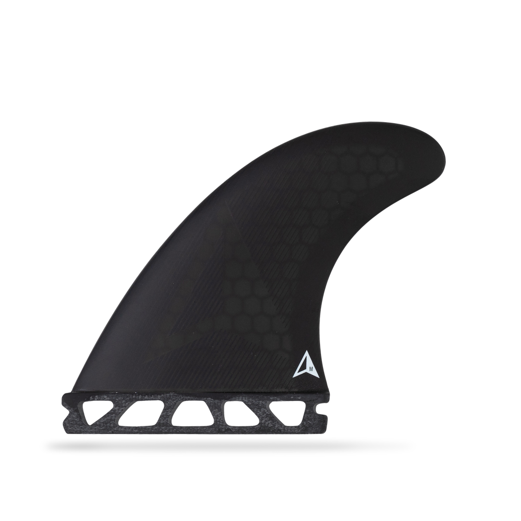 ROAM - All Round Thruster Fin Set  Single Tab - Black - Size L